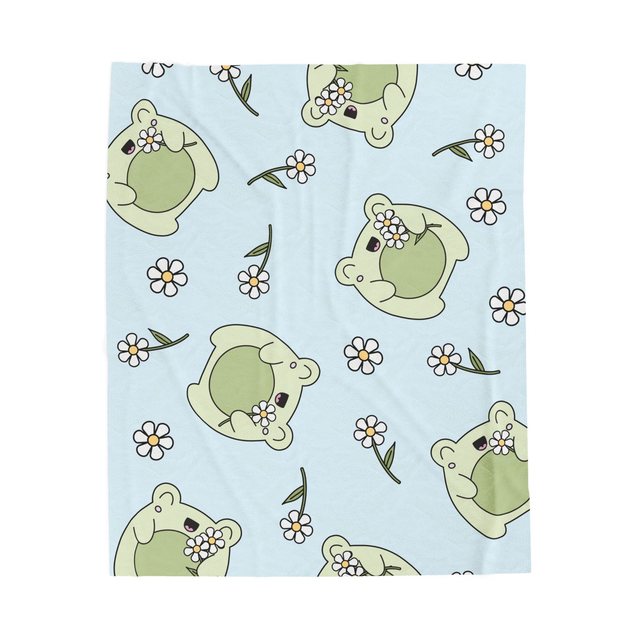 Florence Frog Plush Blanket