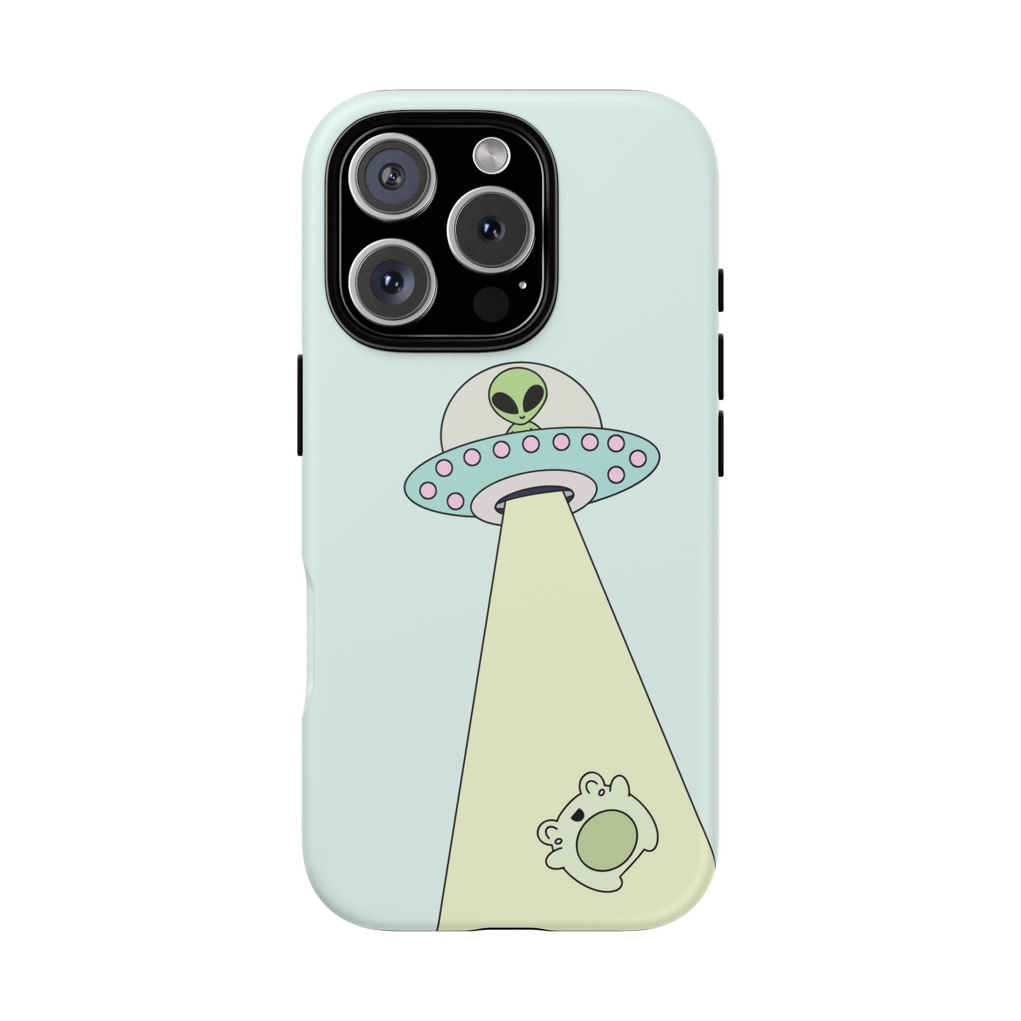 Alien Abducting Frog iPhone Case