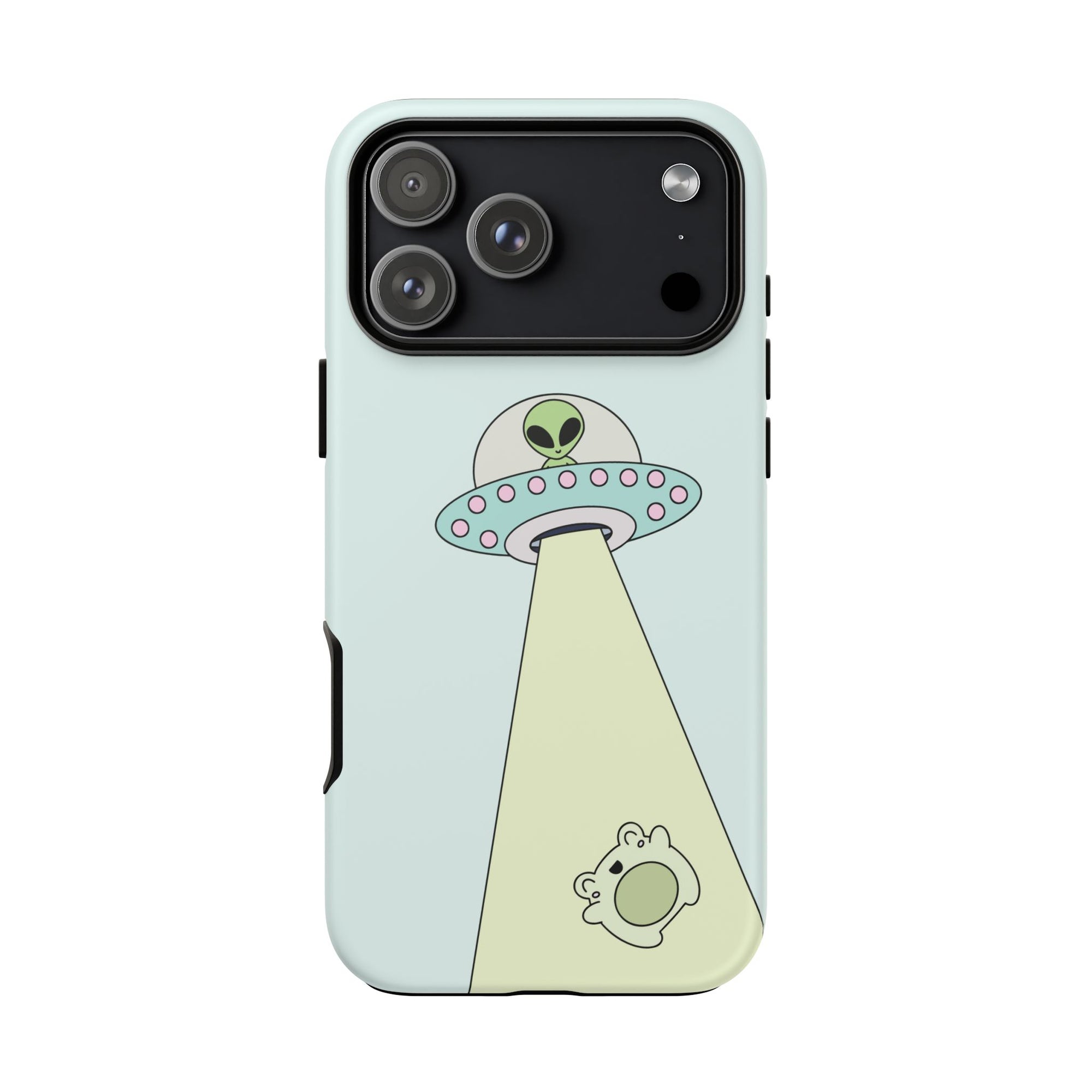 Alien Abducting Frog iPhone Case