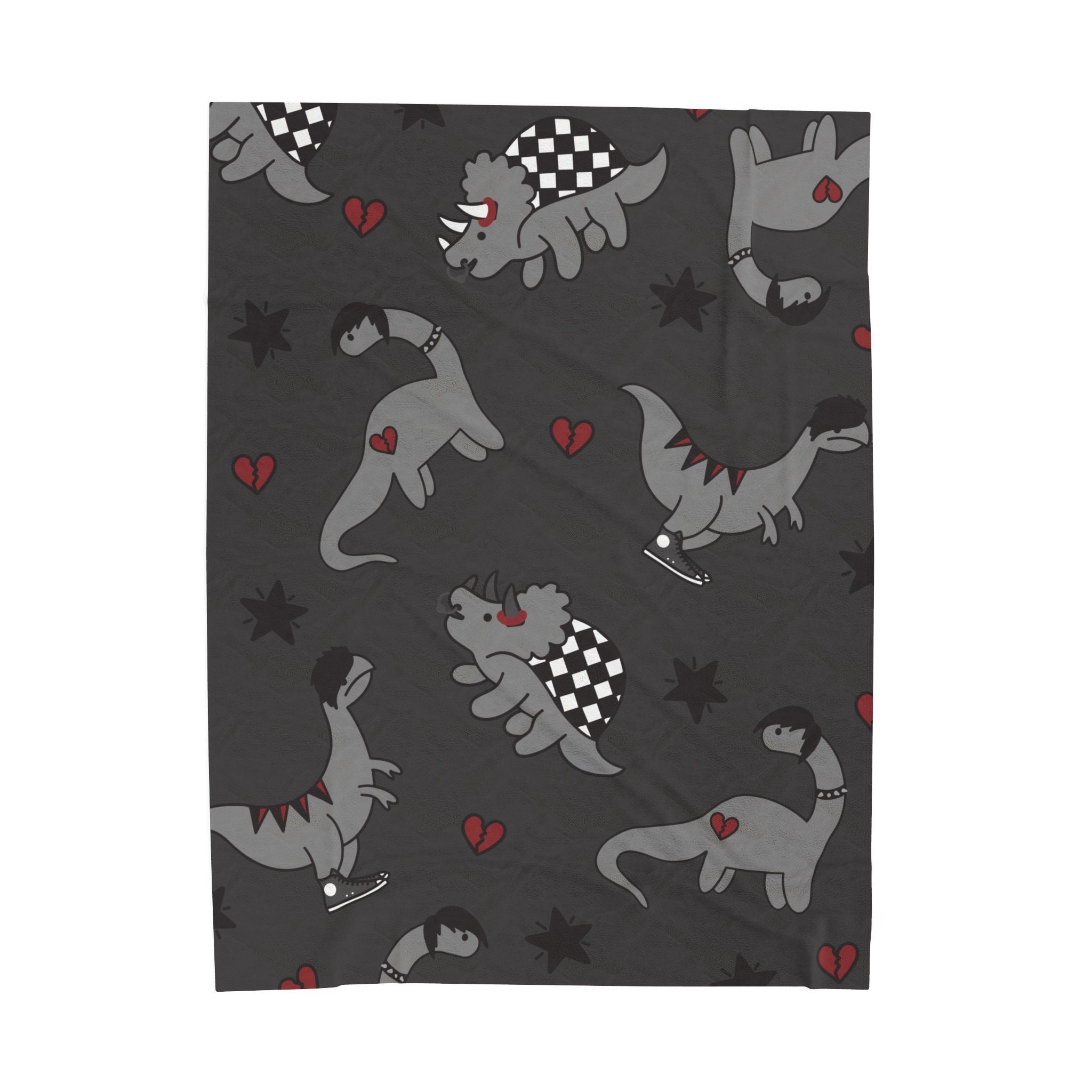 Emo Dinosaur Plush Blanket
