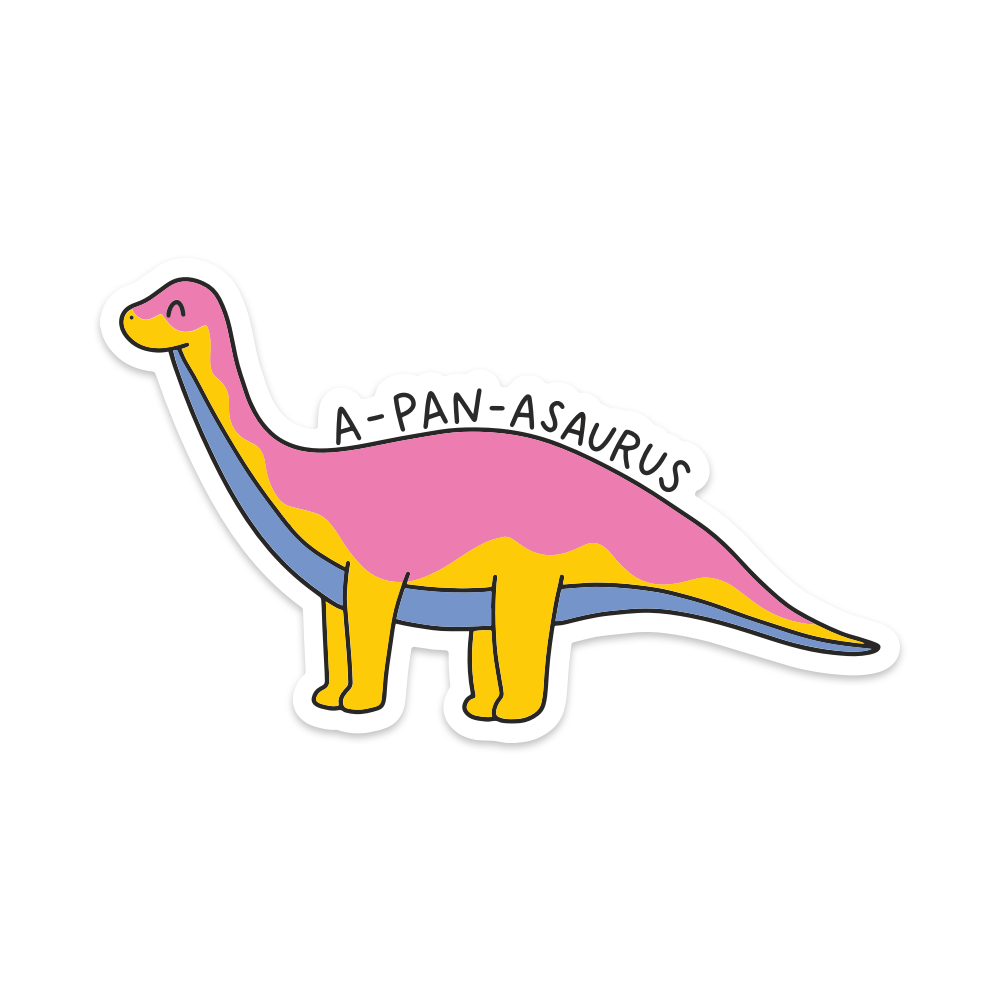 A-Pan-Asaurus Pride Dino Vinyl Sticker
