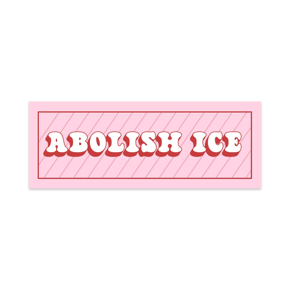 Abolish Ice Vinyl Bumper Sticker
