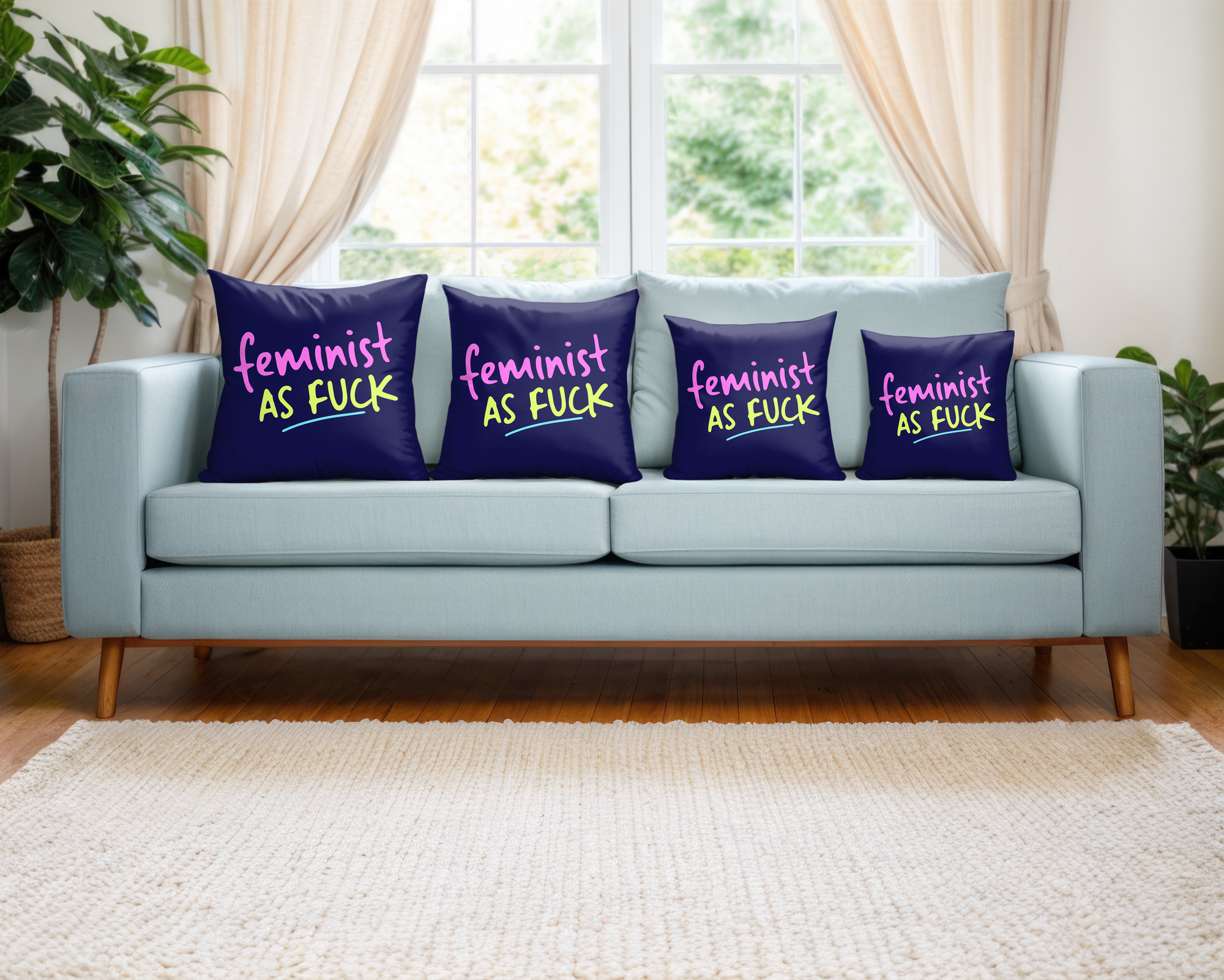 Feminist As Fuck Pillow Cover