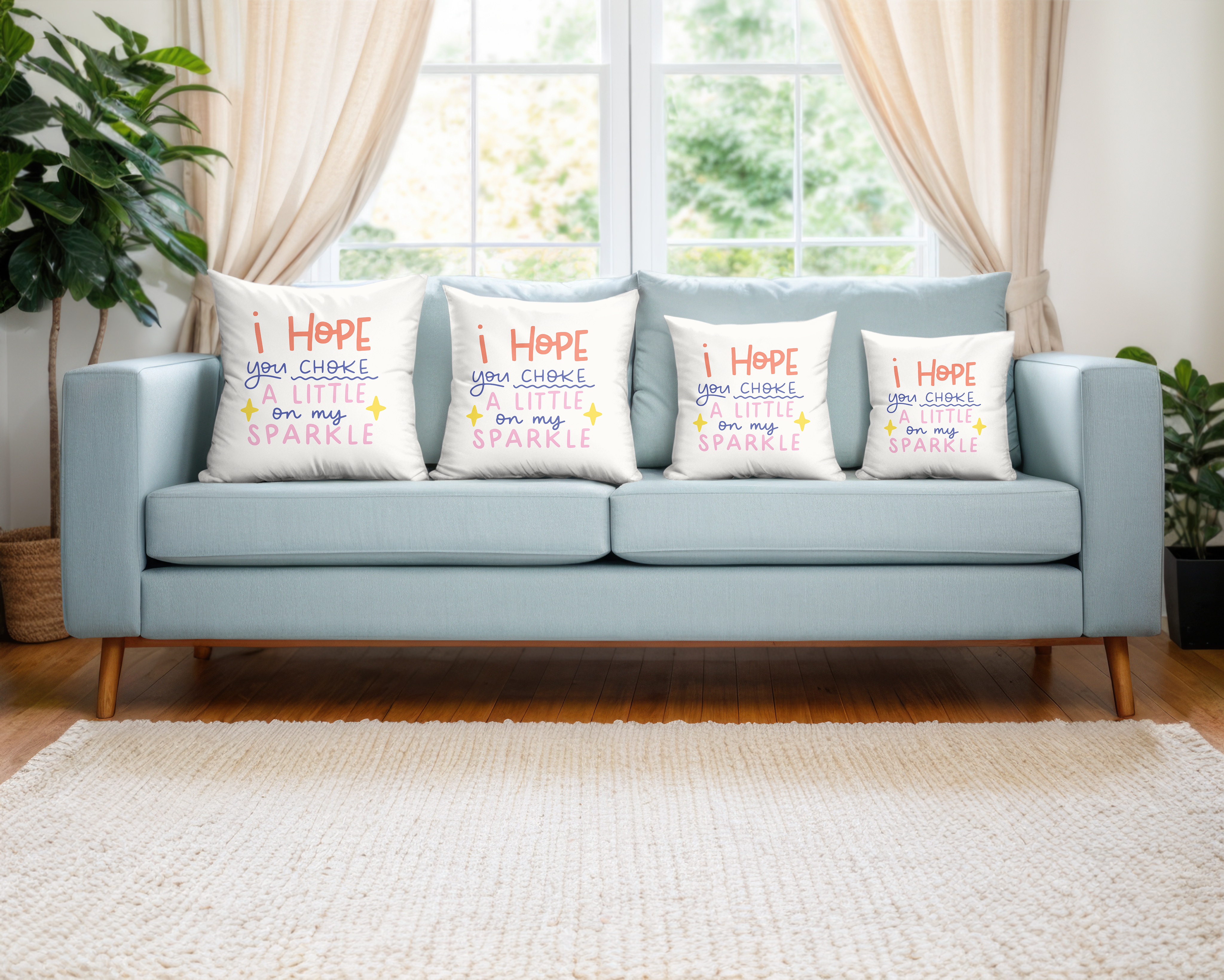 I Hope You Choke a Little On My Sparkle Pillow Cover