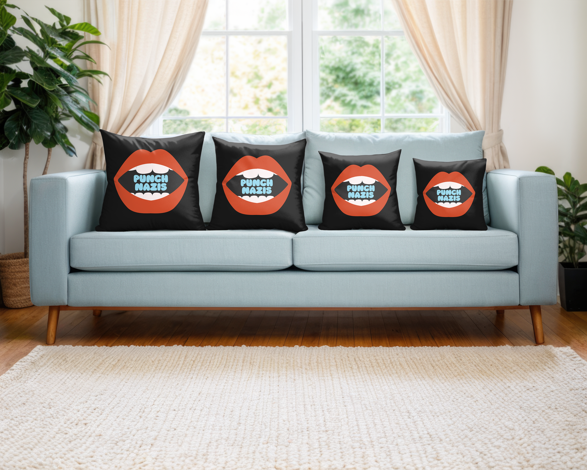Punch Nazis Pillow Cover