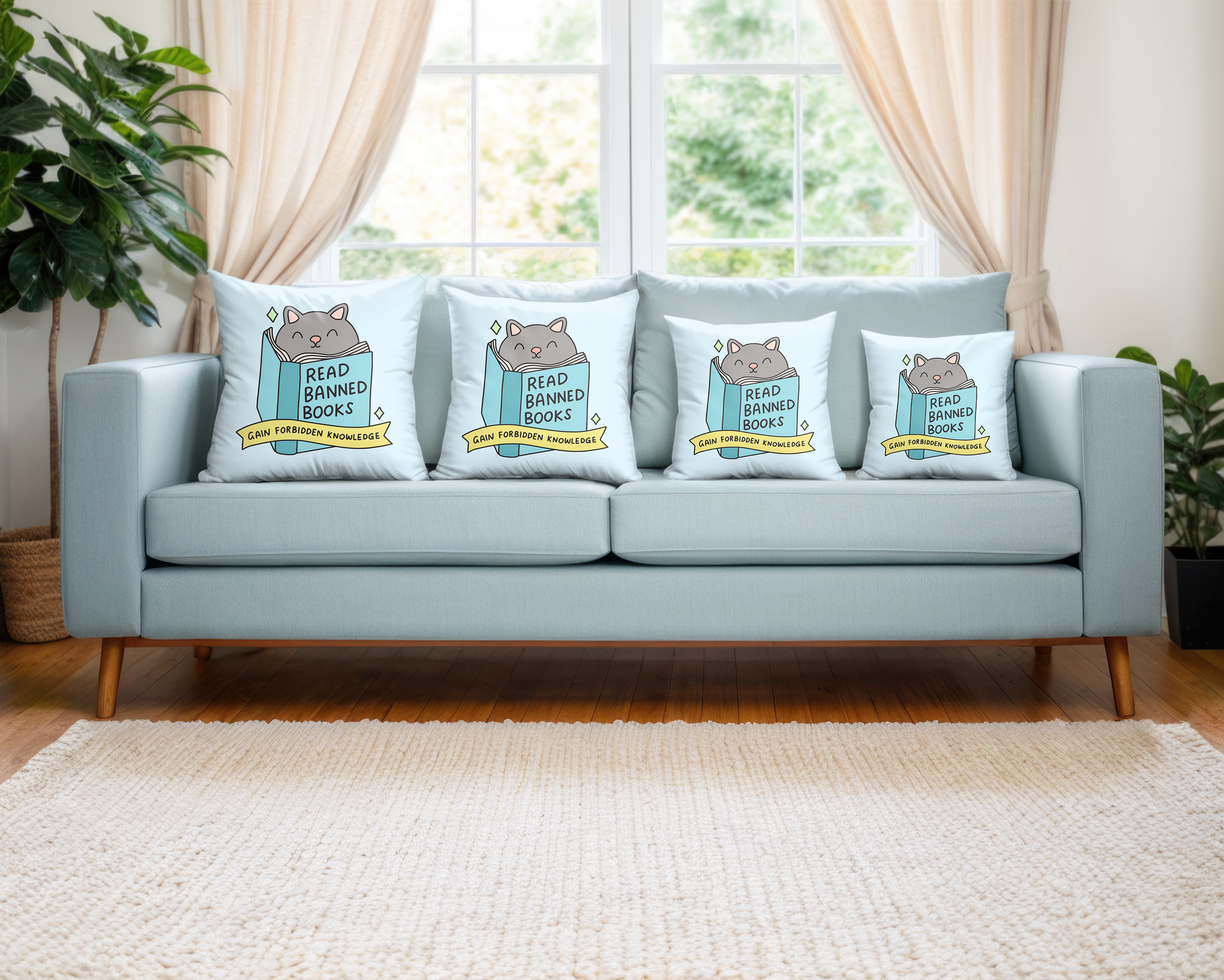 Read Banned Books Pillow Cover
