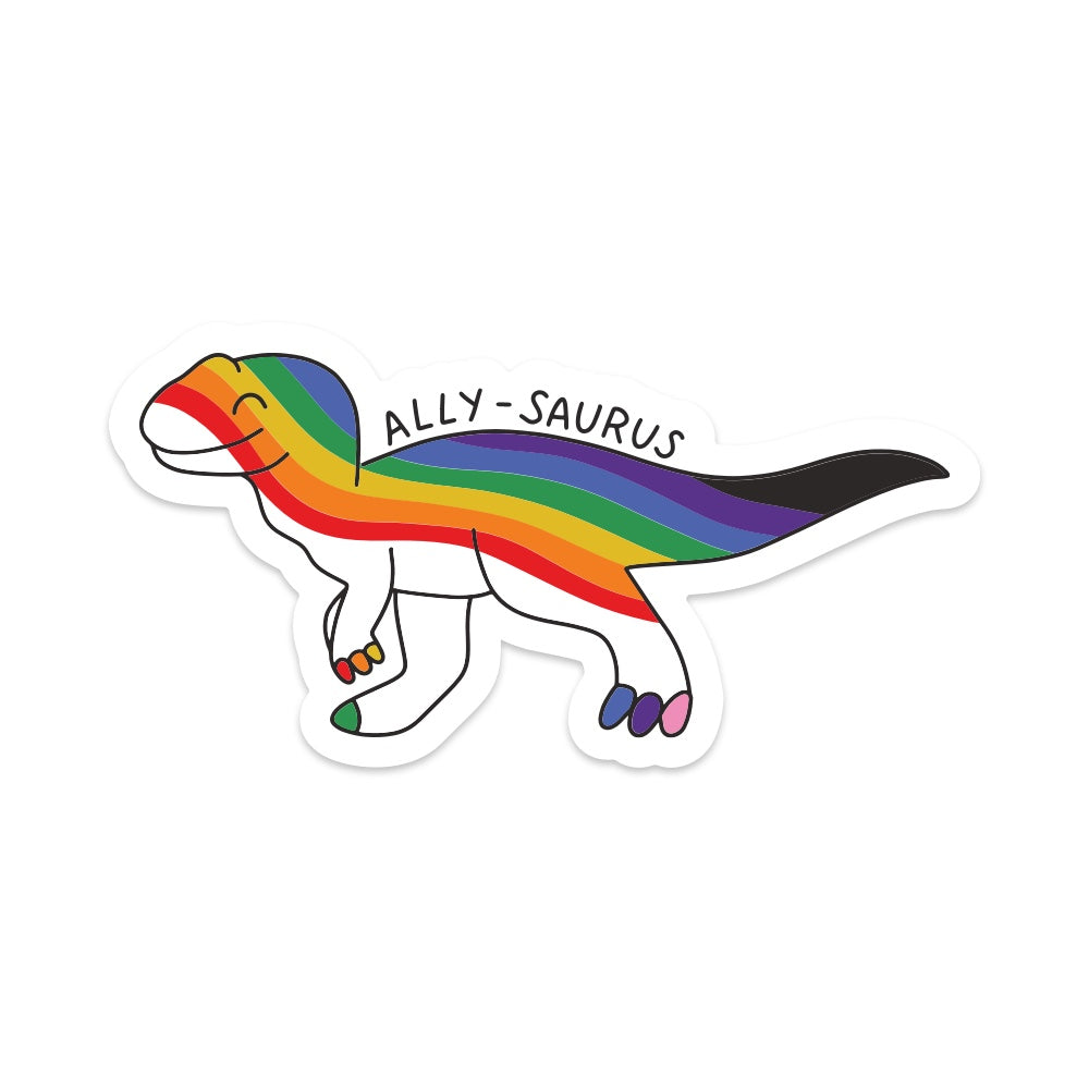 Ally-Saurus Pride Dino Vinyl Sticker