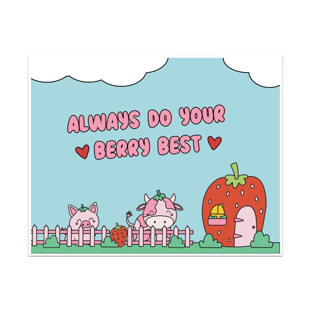 Always Do Your Berry Best Unframed Art Print