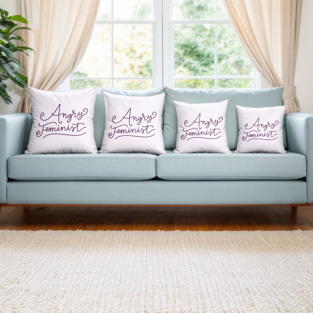Angry Feminist Pillow Cover