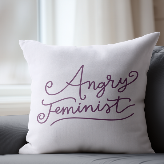 Angry Feminist Pillow Cover