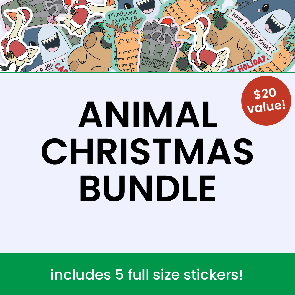 Animal Christmas Sticker Bundle