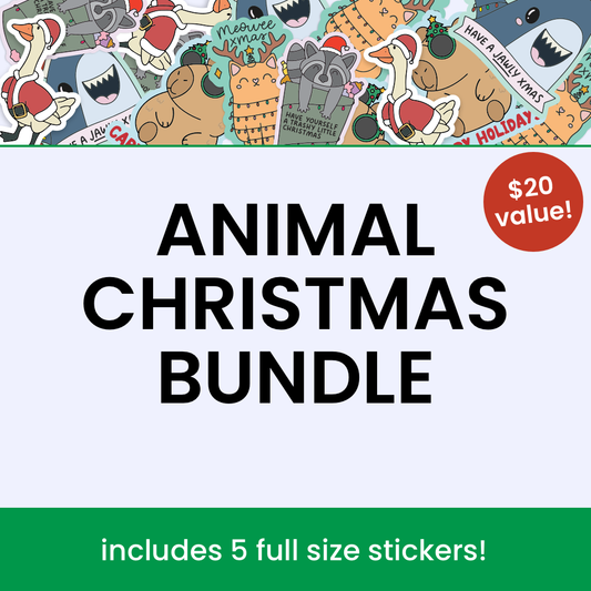 Animal Christmas Sticker Bundle