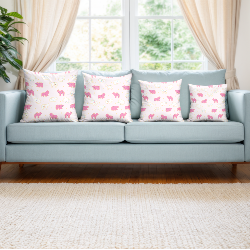Frosted Animal Cookies Pillow Cover