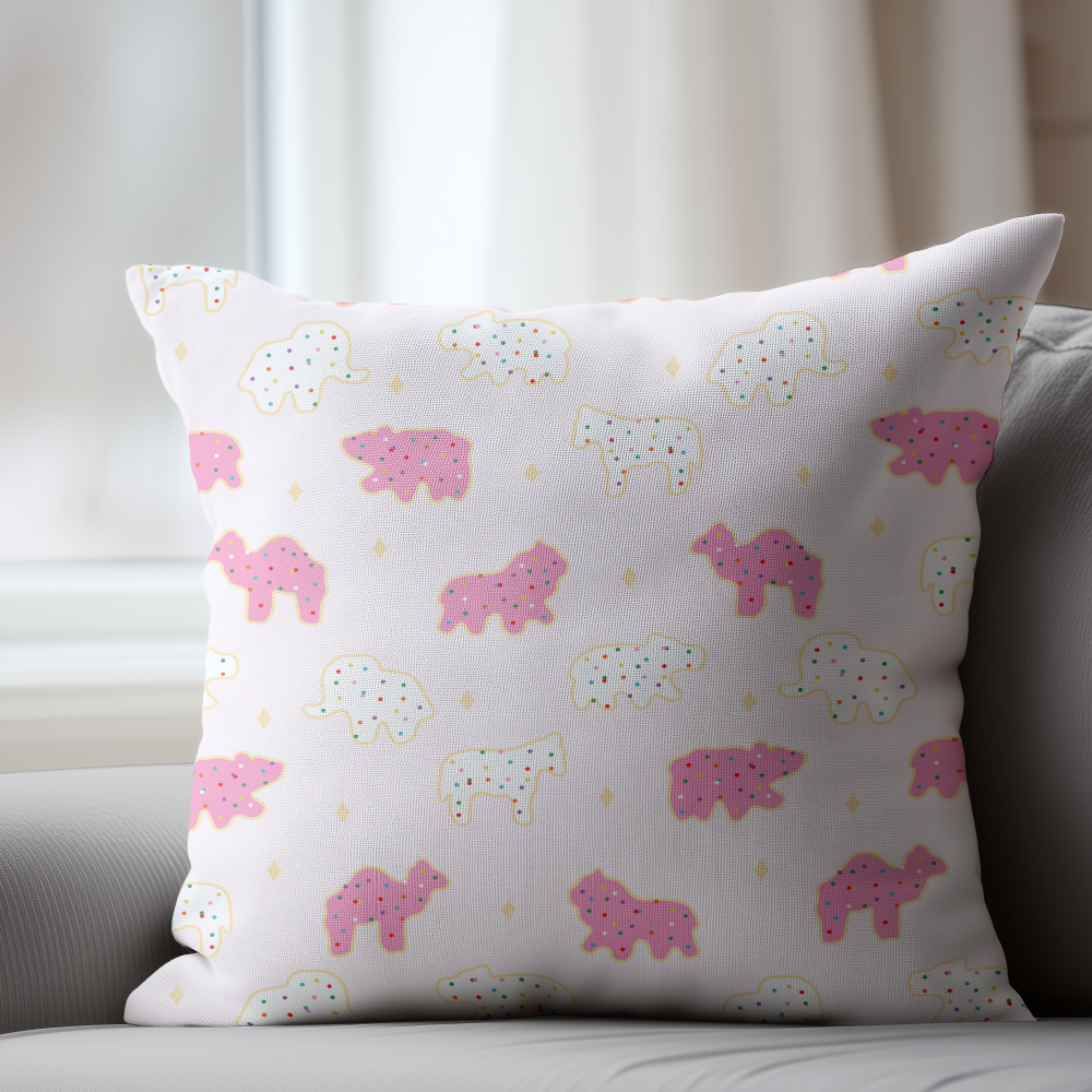 Frosted Animal Cookies Pillow Cover