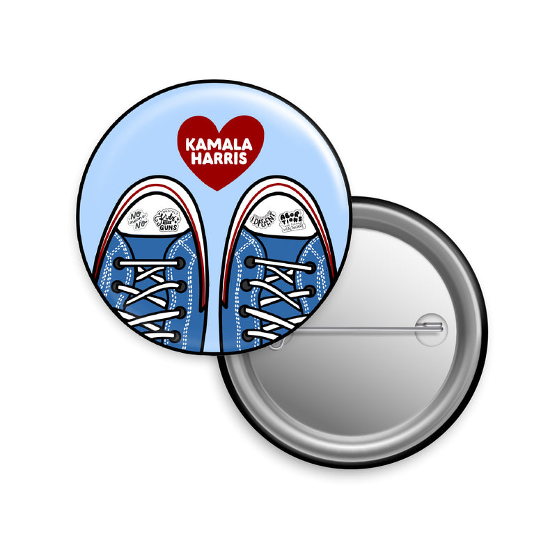 Kamala Harris Sneakers Button Pin