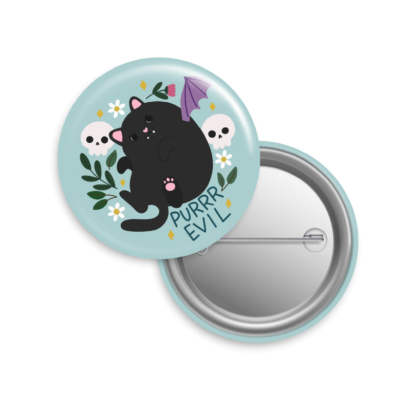 Purrr Evil Button Pin