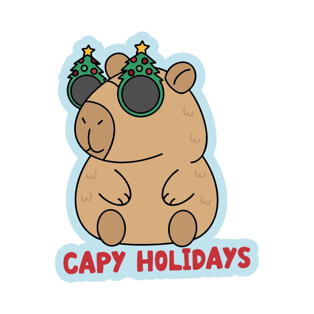 Capy Holidays Vinyl Sticker
