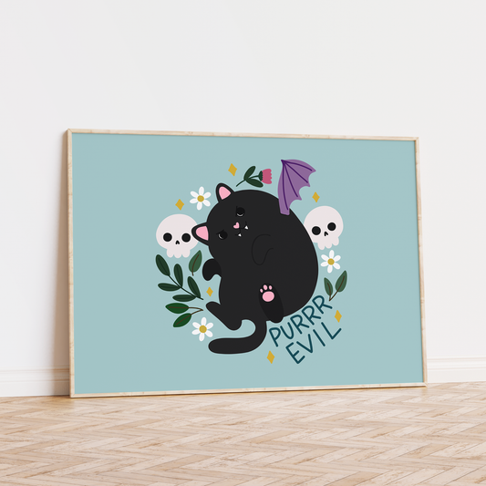 Purr Evil Unframed Art Print