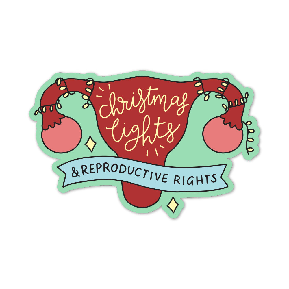 Christmas Lights & Reproductive Rights Vinyl Sticker