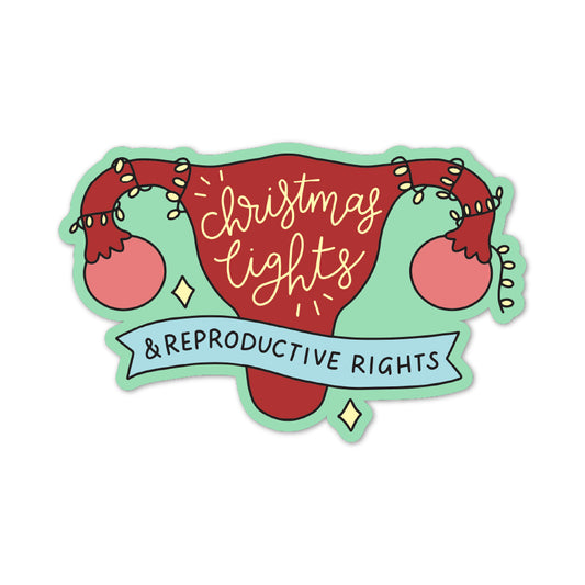 Christmas Lights & Reproductive Rights Vinyl Sticker