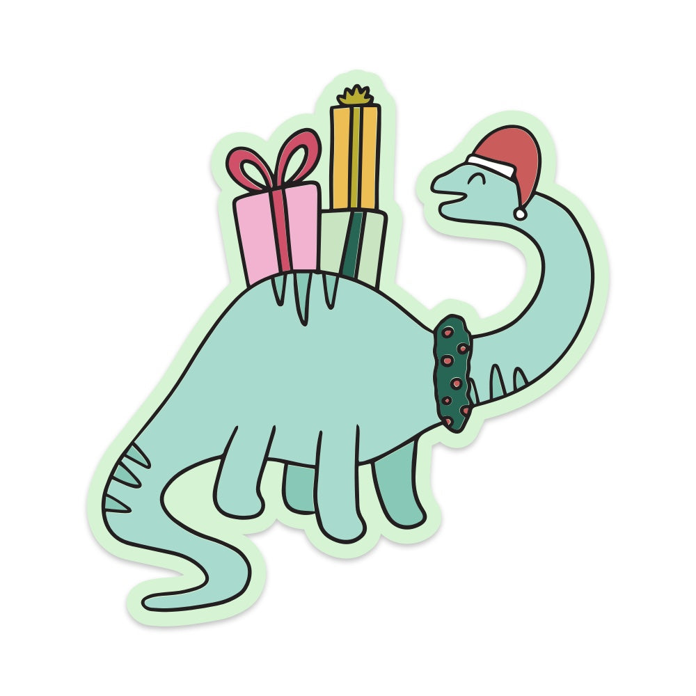 Present-O-Saurus Vinyl Sticker