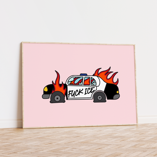 Fuck Ice Unframed Art Print