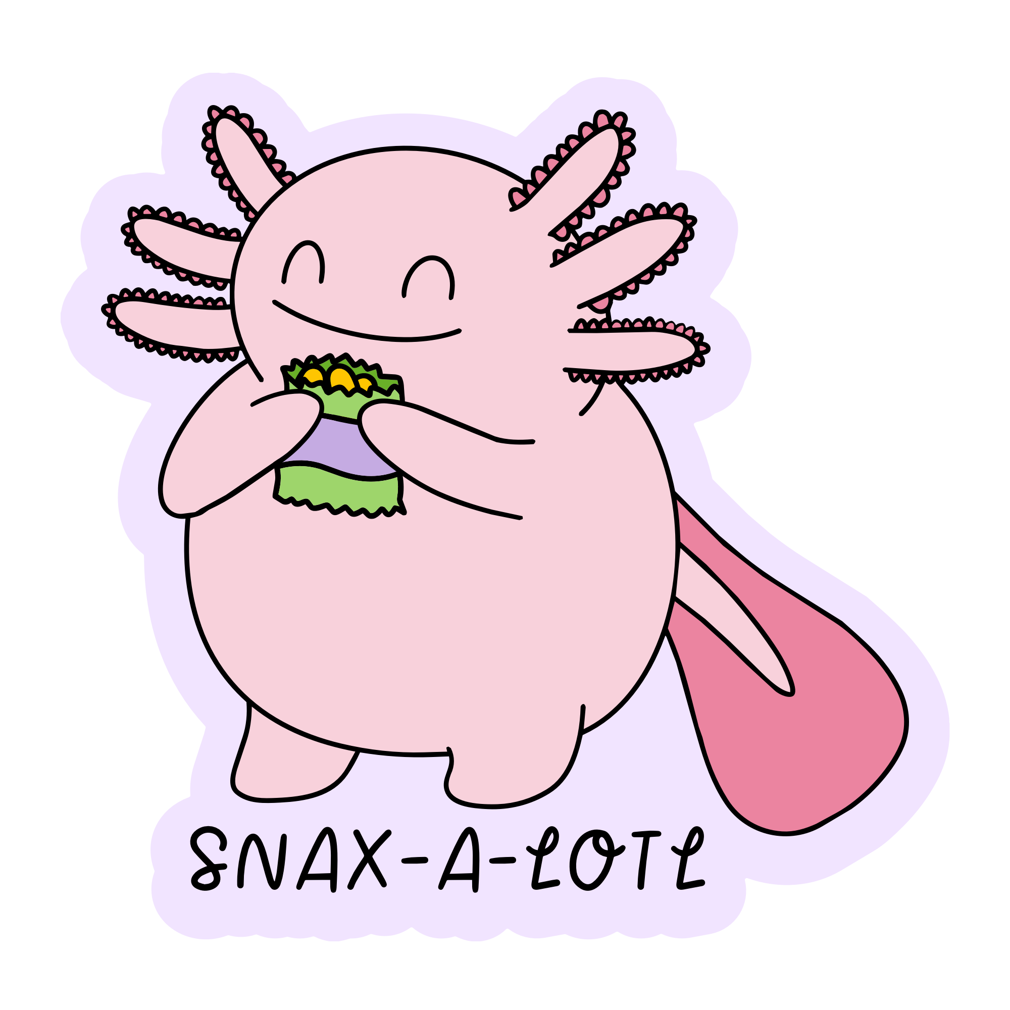 Snax-a-lotl Vinyl Sticker