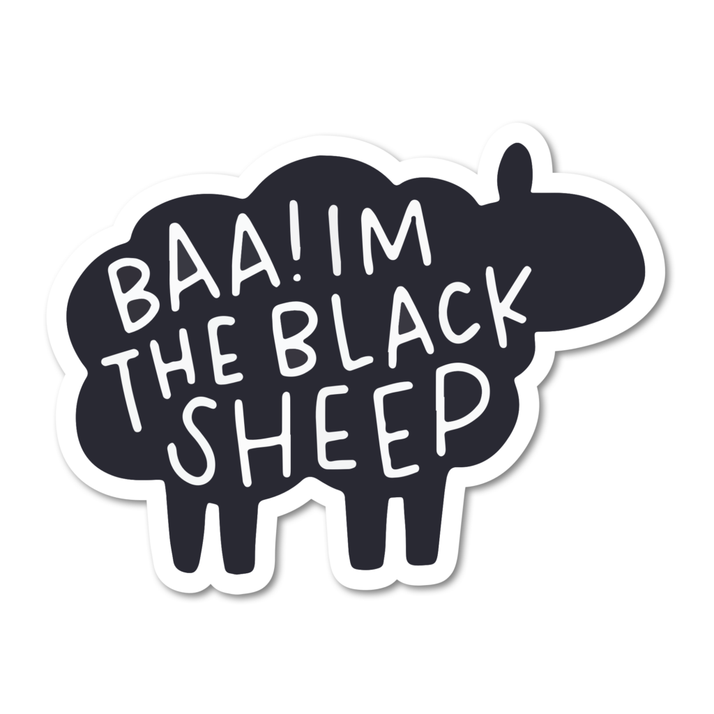 Baa! I’m The Black Sheep Vinyl Sticker
