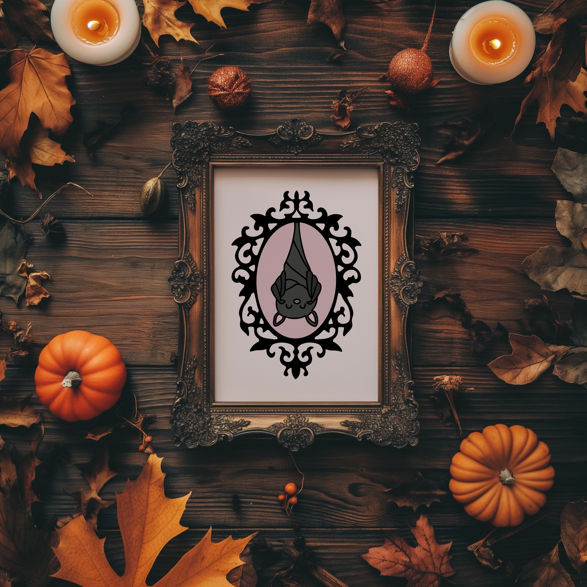 Vintage Bat Unframed Art Print