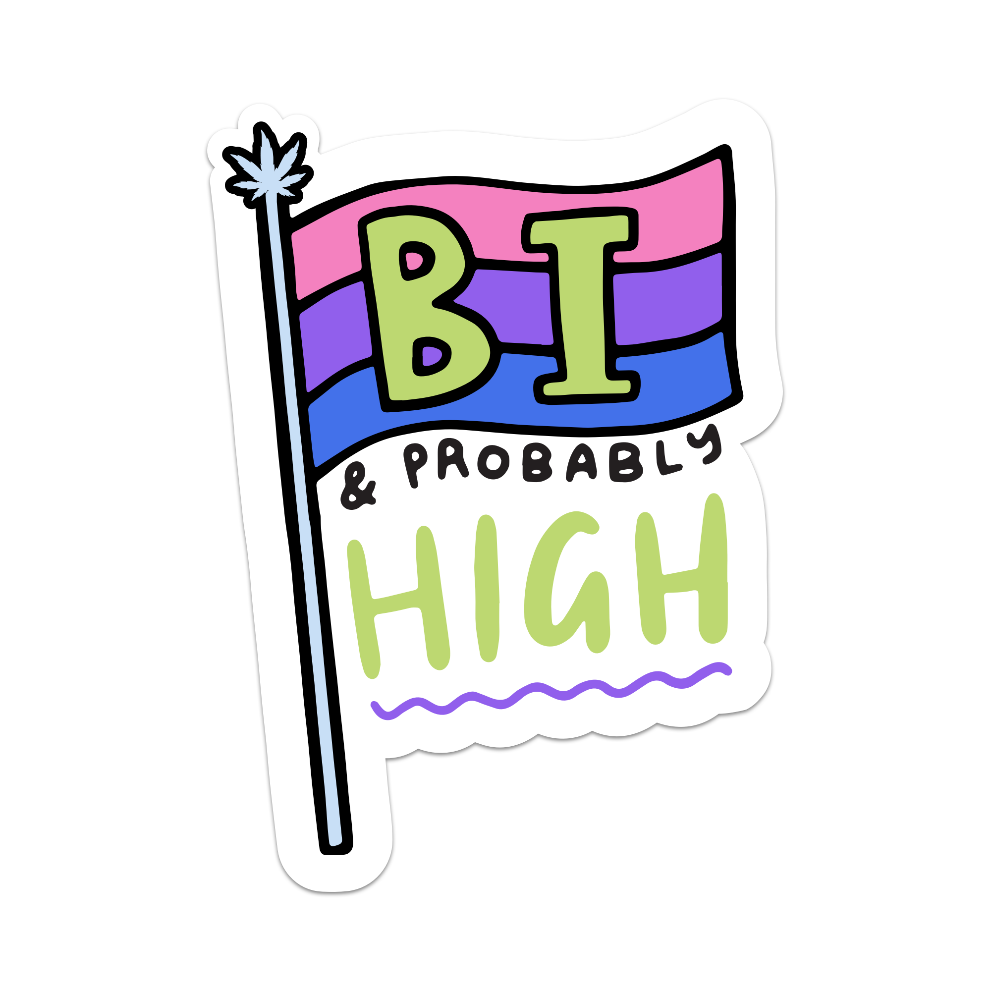 Bi Probably High - Brights Edition Vinyl Sticker