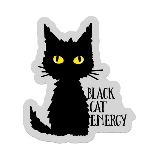 Black Cat Energy Vinyl Sticker
