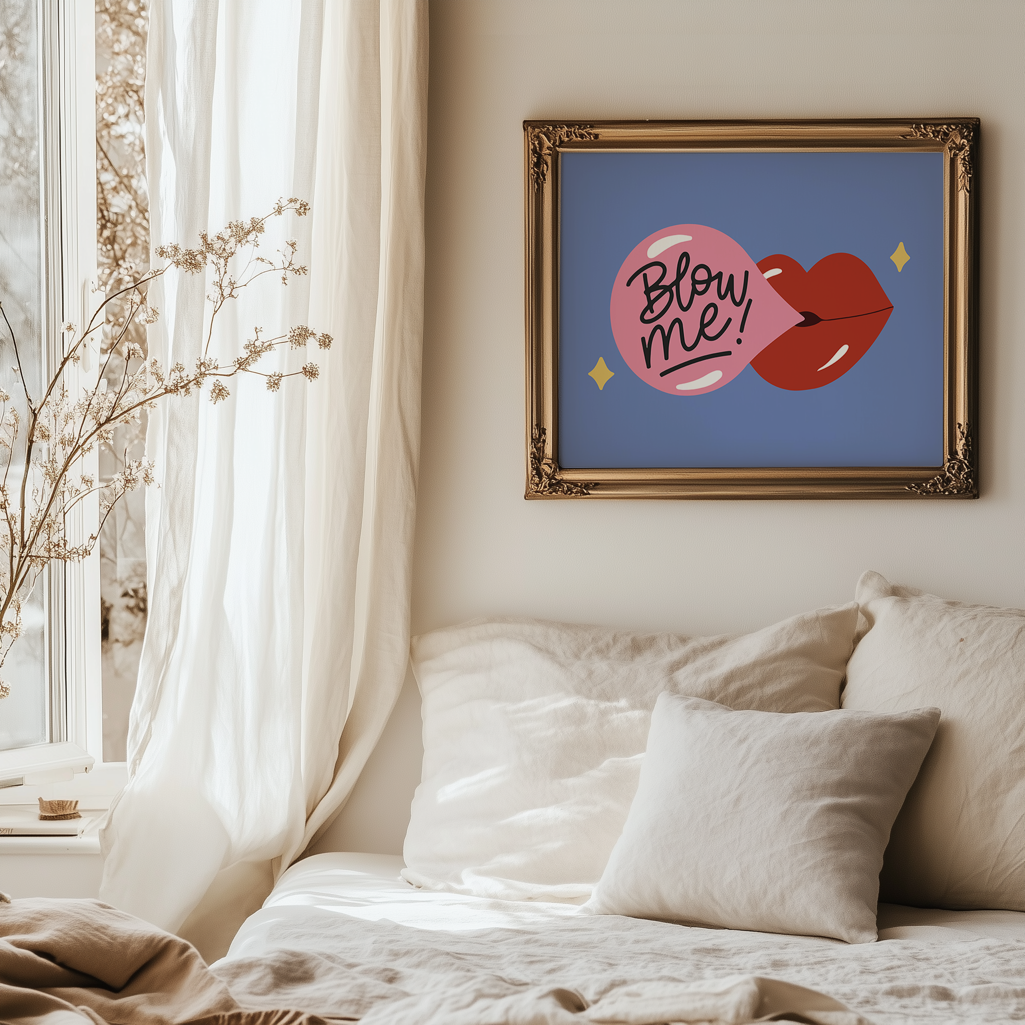 Blow Me Unframed Art Print