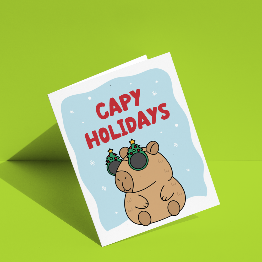 Capy Holidays Greeting Card