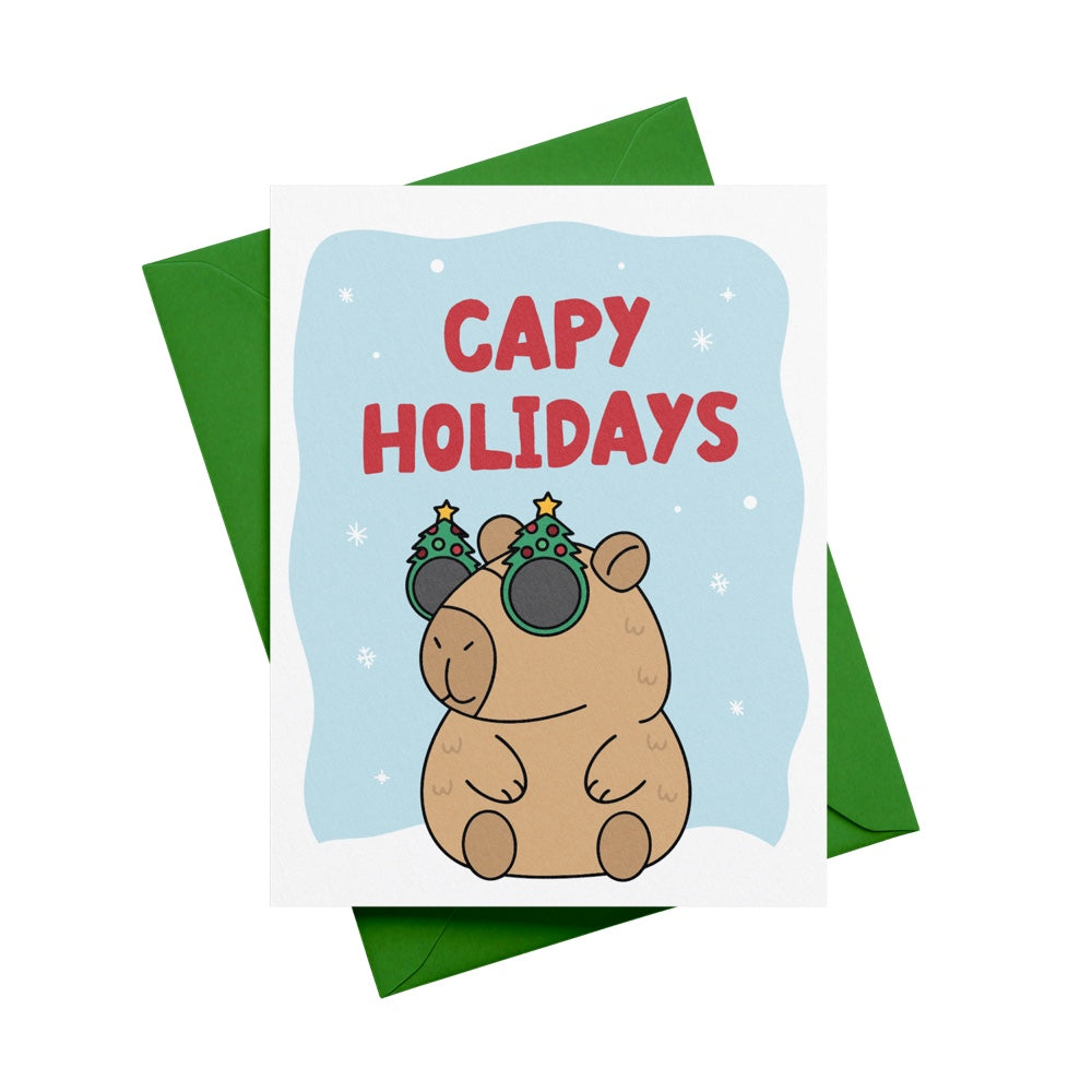 Capy Holidays Greeting Card