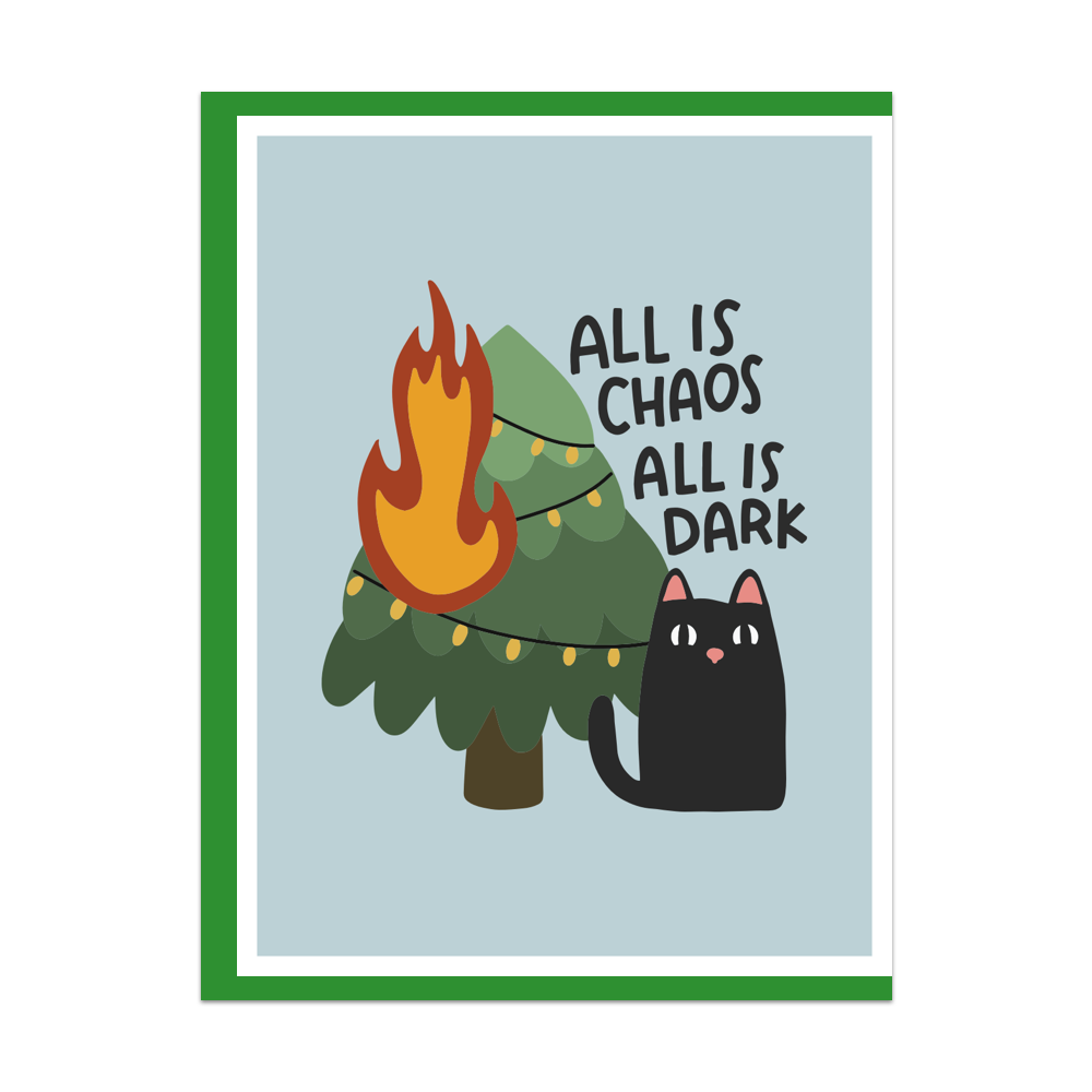 All is Chaos All is Dark Greeting Card