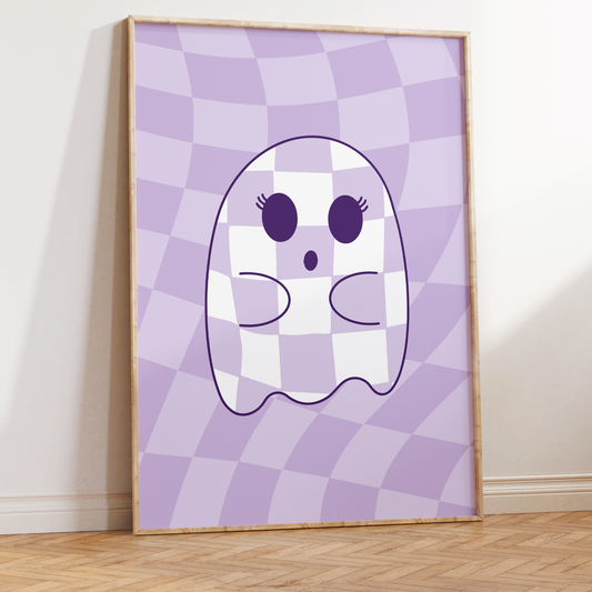 Checkered Ghost Art Print