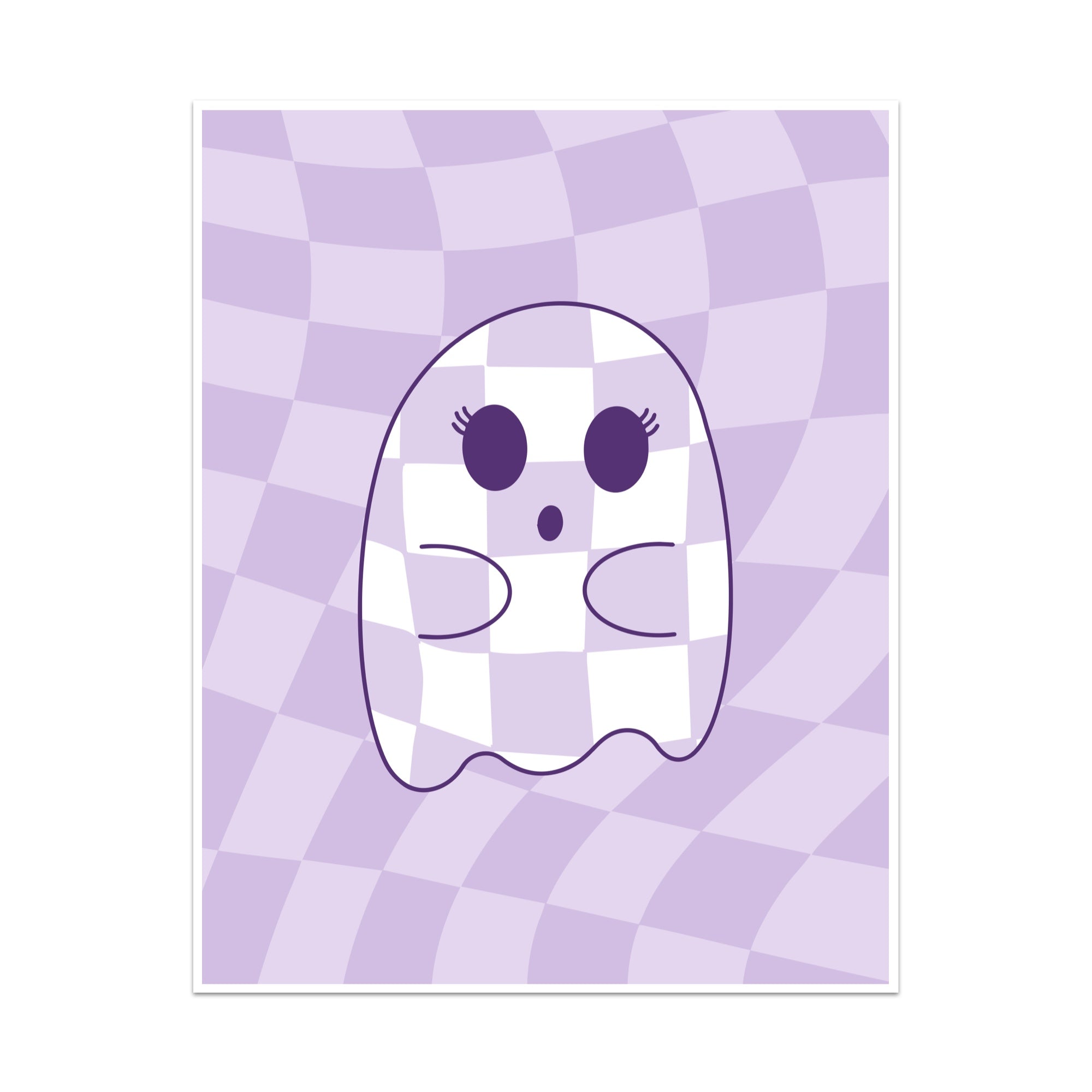 Checkered Ghost Art Print