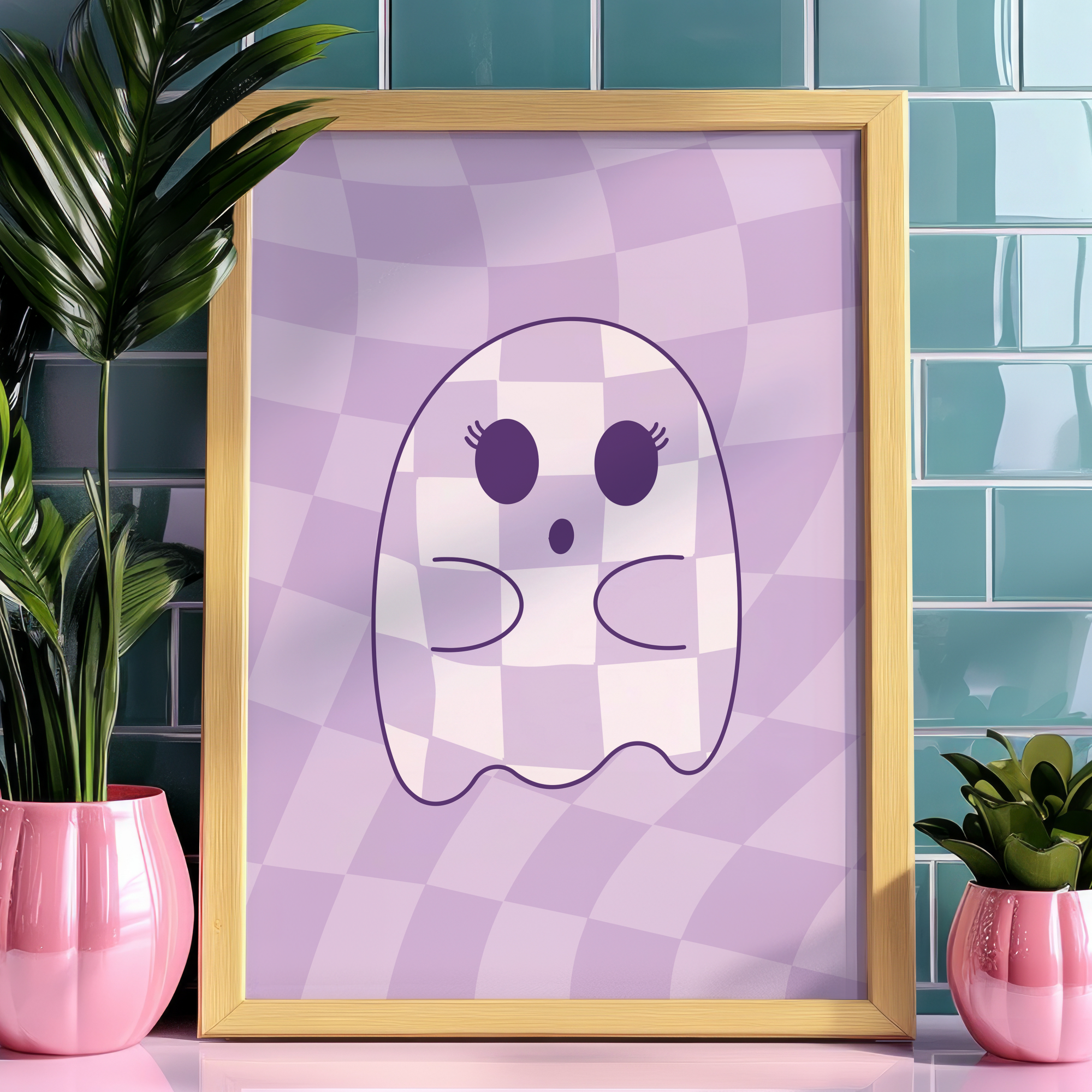 Checkered Ghost Art Print