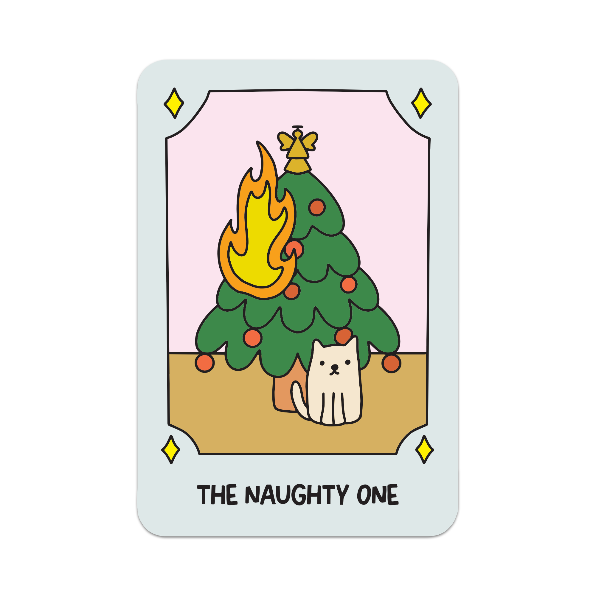 Christmas Tarot: The Naughty One Vinyl Sticker