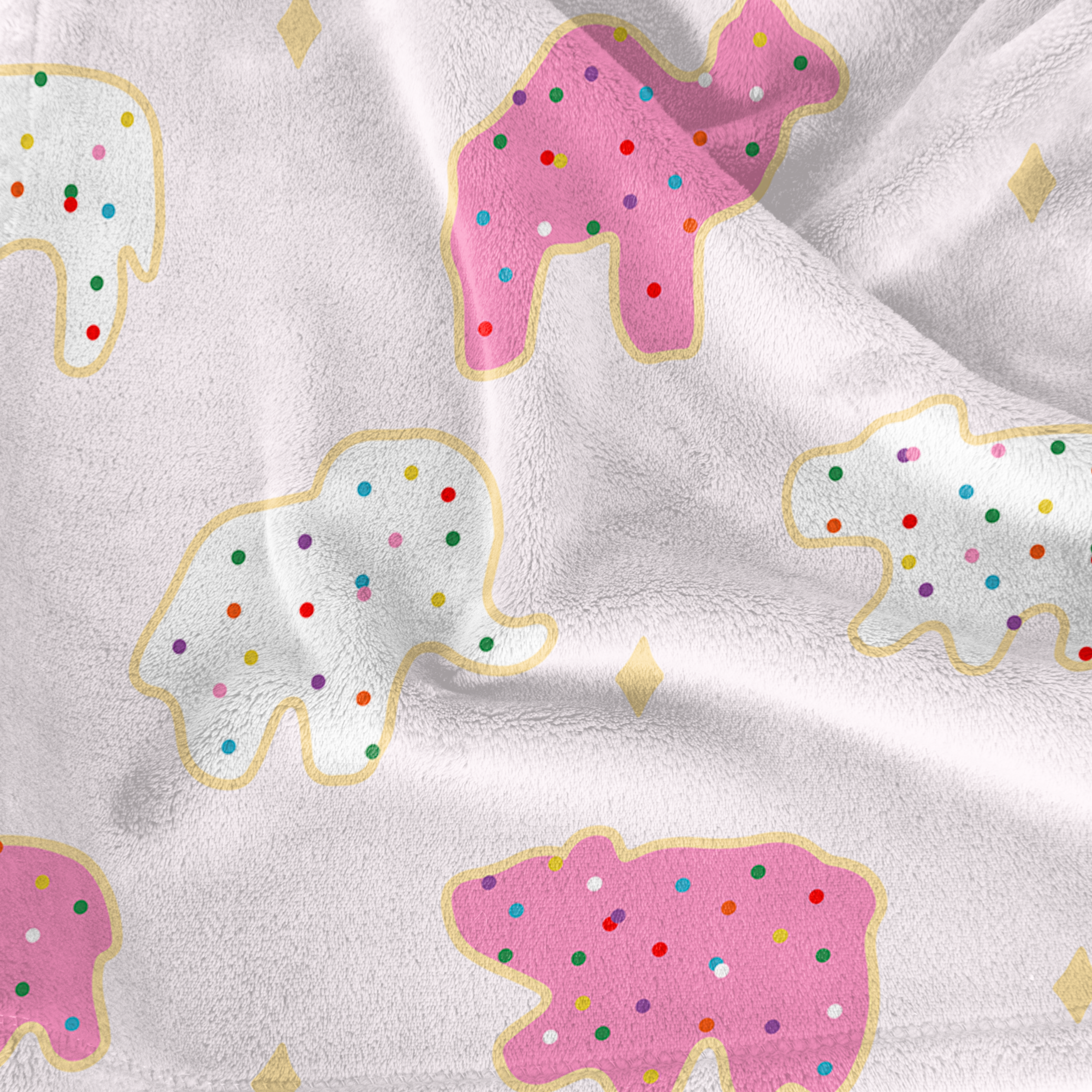 Frosted Animal Cookies Plush Blanket