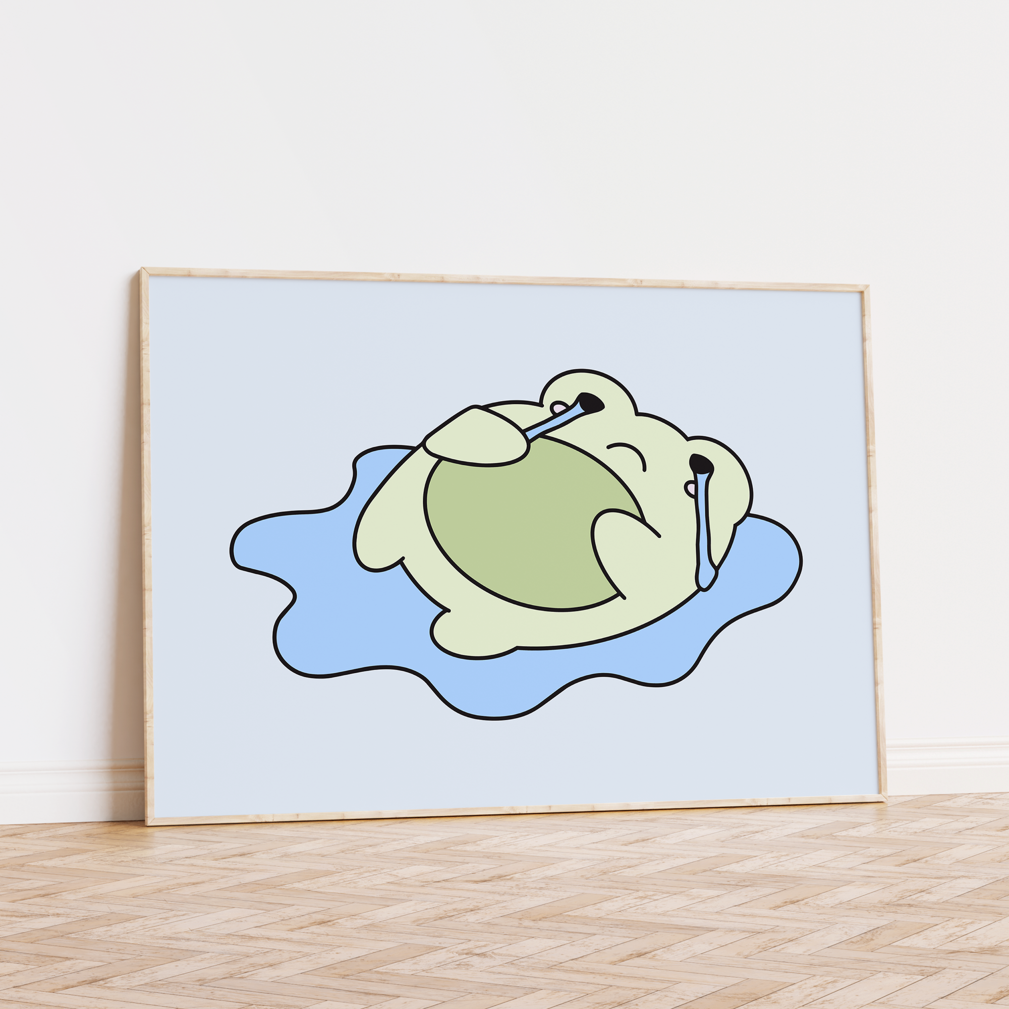 Crying Frog Unframed Art Print