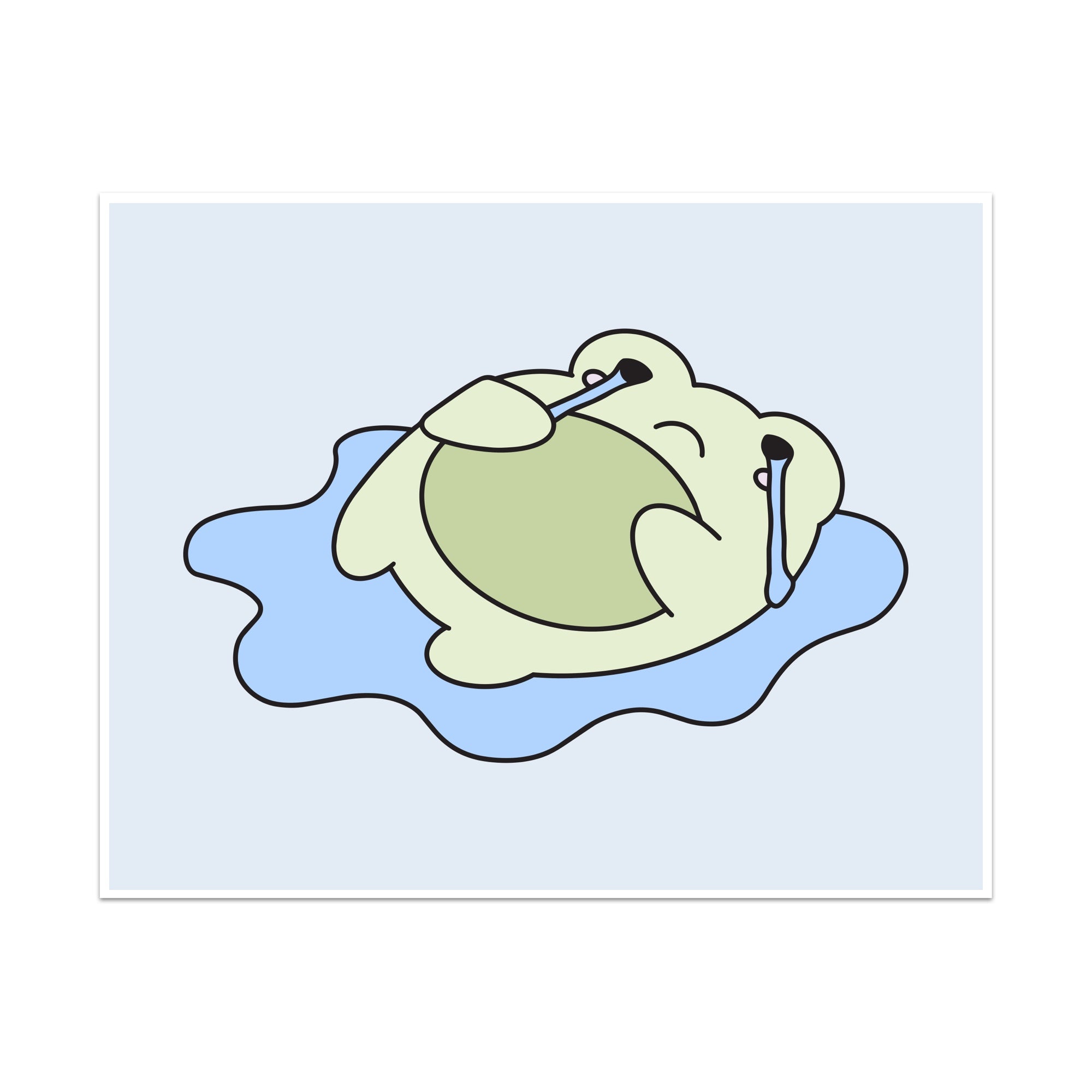 Crying Frog Unframed Art Print