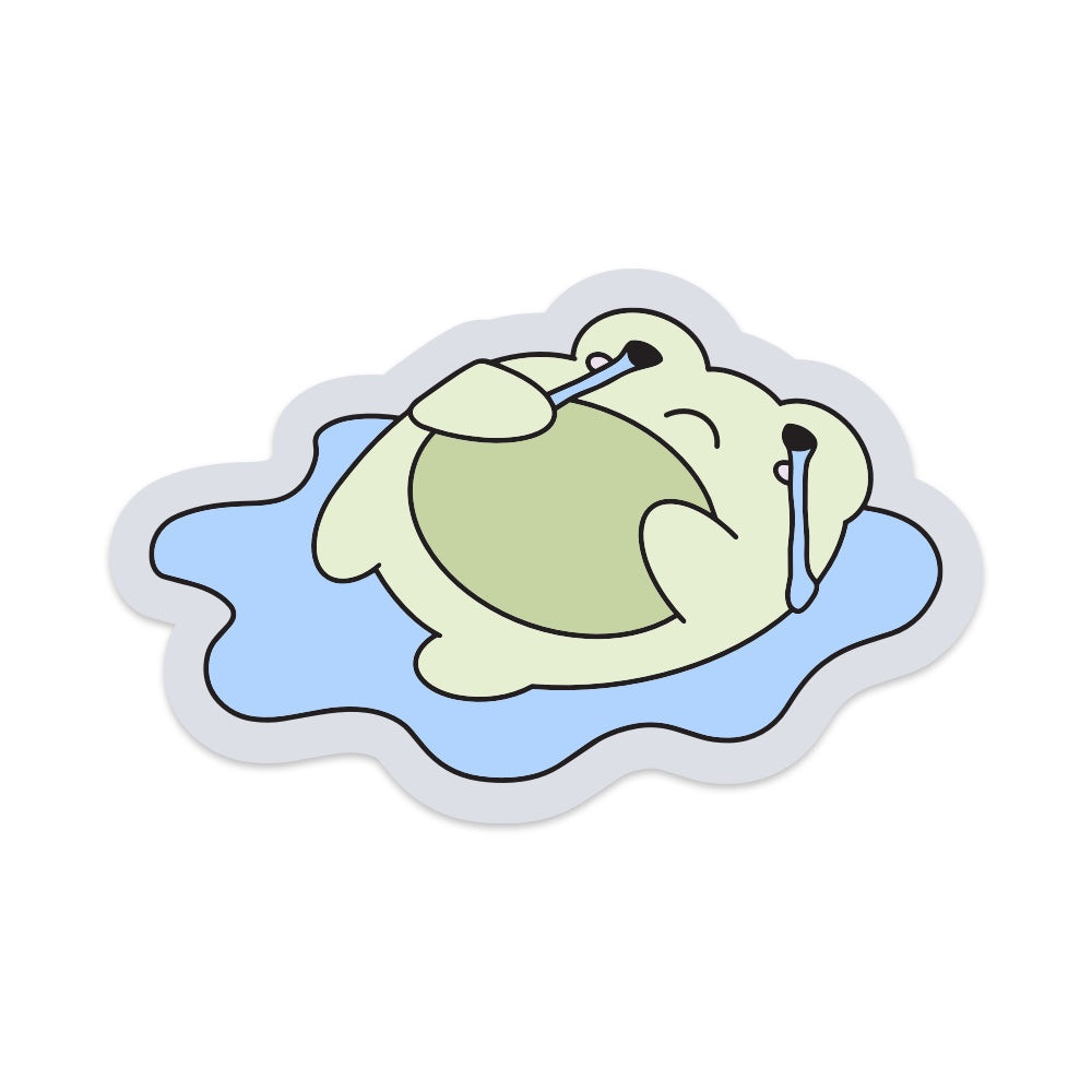 Crying Frog Vinyl Sticker