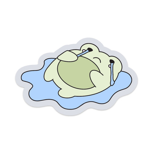 Crying Frog Vinyl Sticker