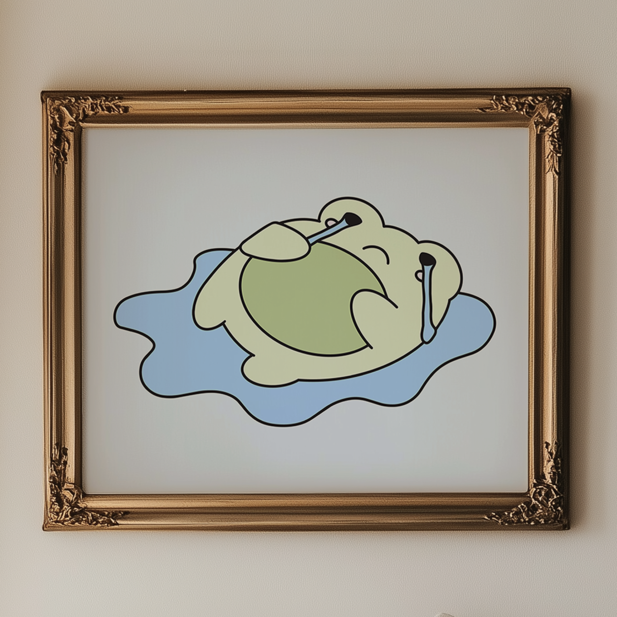 Crying Frog Unframed Art Print