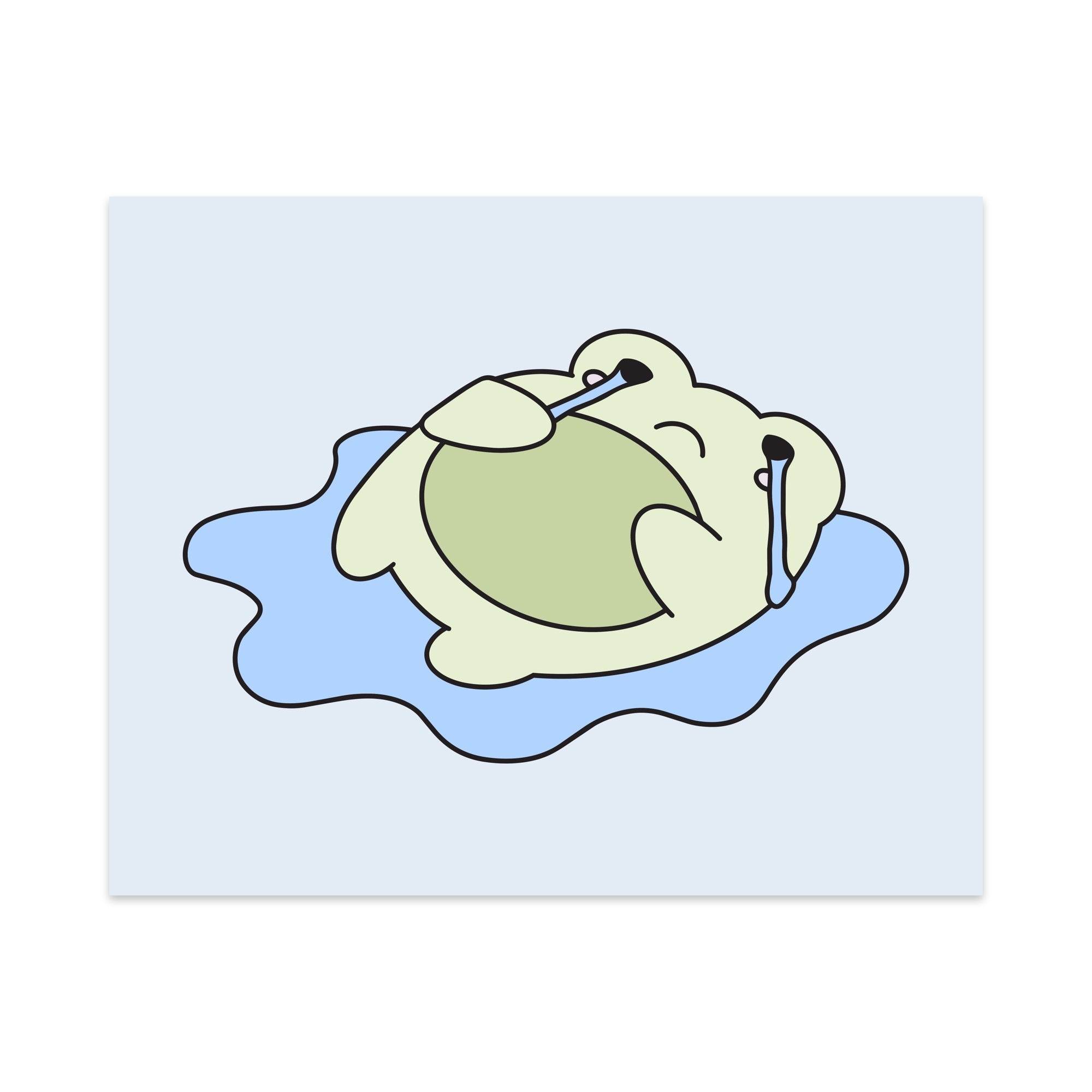 Crying Frog Unframed Art Print