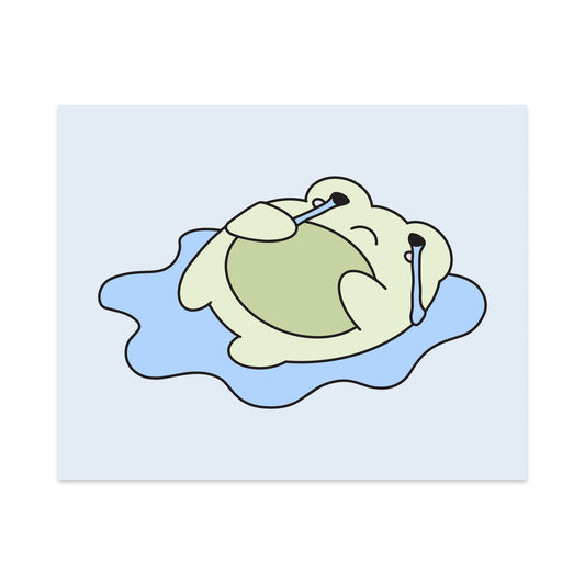 Crying Frog Unframed Art Print