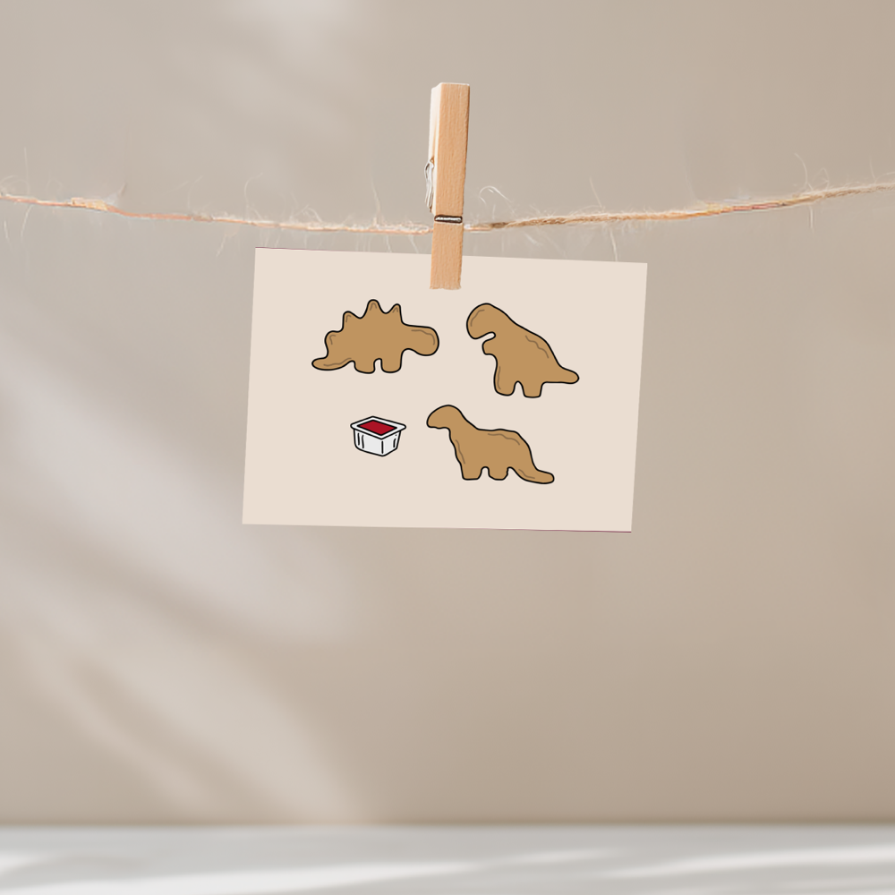 Dino Nuggets Unframed Mini Art Print