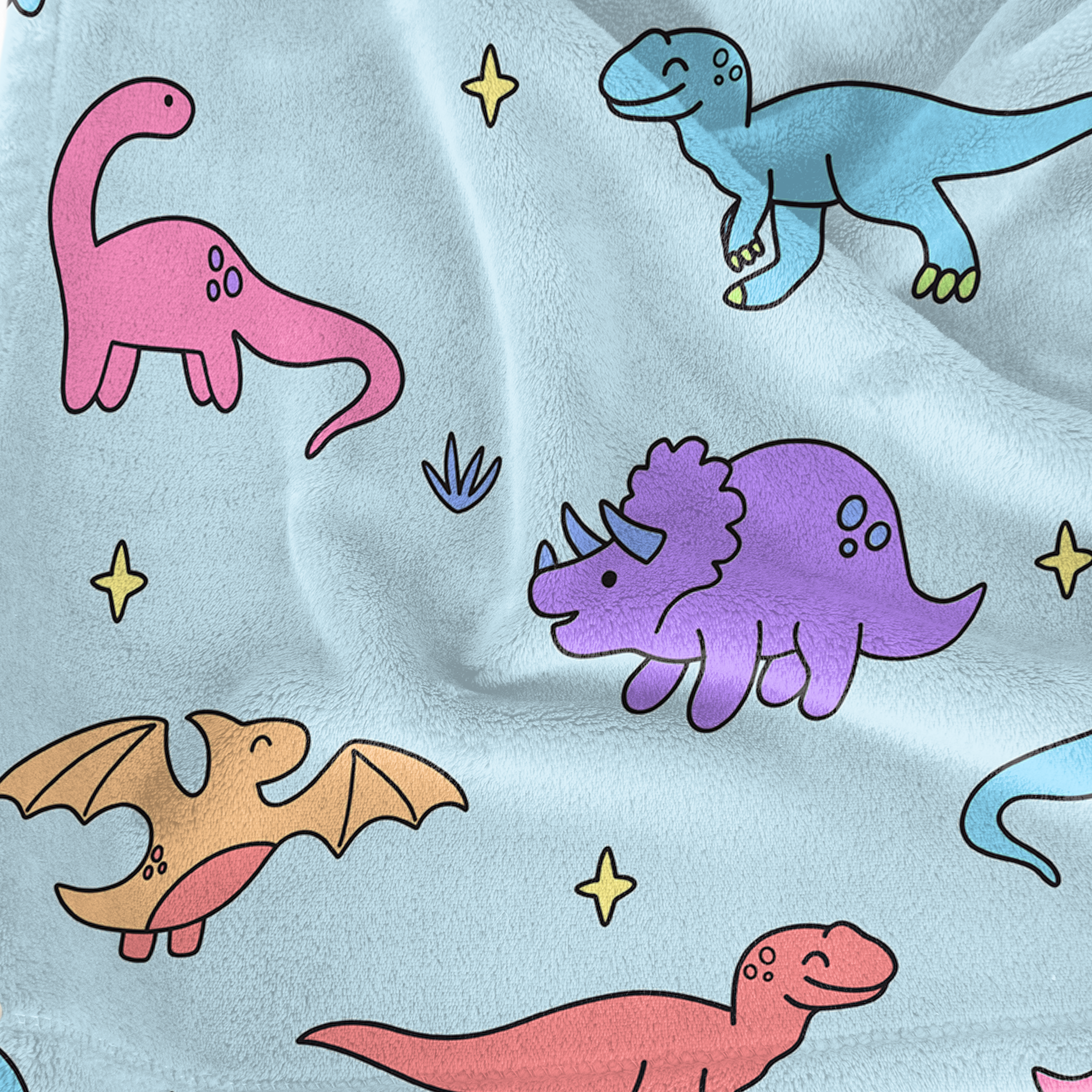Dino Friends Plush Blanket