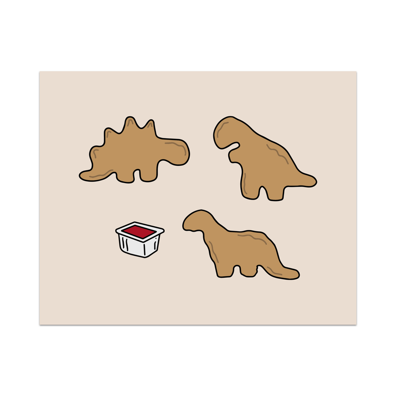 Dino Nuggets Unframed Art Print